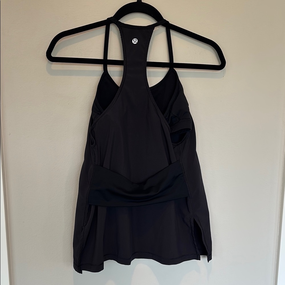 Lululemon Athletica Black Fitted Cut Out Tank Top